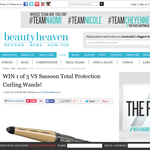 Win 1 of 3 VS Sassoon 'Total Protection' curling wands!