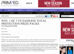 Win 1 of 3 VS Sassoon 'Total Protection' prize packs!