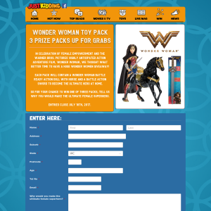 Win 1 of 3 Wonder Woman prize packs