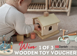 Win 1 of 3 Wooden Toys Vouchers