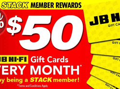 Win 1 of 30 $50 JB Hi-Fi Gift Cards!