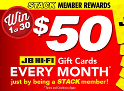 Win 1 of 30 $50 JB Hi-Fi Gift Cards