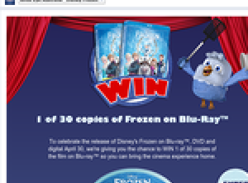 Win 1 of 30 copies of 'Frozen' on blu-ray!