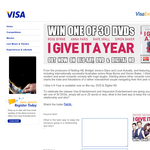 Win 1 of 30 copies of 'I Give It A Year' on DVD! (VISA Card Holders Only)