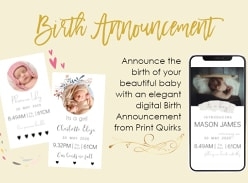 Win 1 of 30 Digital Birth Announcements!