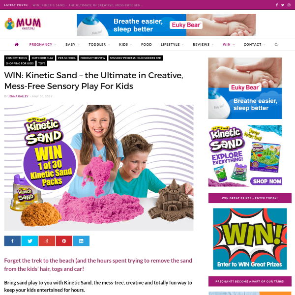 Win 1 of 30 Kinetic Sand Prize Packs Worth $48.50