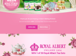 Win 1 of 30 Royal Albert tea sets, valued at $1,400 each!