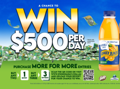 Win 1 of 36 $500 Cash Prizes