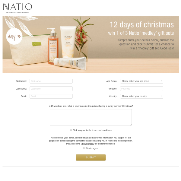 Win 1 of 36 Natio Gift Packs