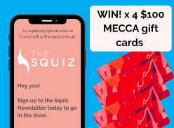 Win 1 of 4 $100 MECCA Gift Cards