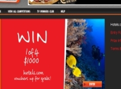 Win 1 of 4 $1000 Hotel.com Vouchers!