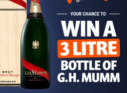 Win 1 of 4 3L Bottles of G.H Mumm Champagne