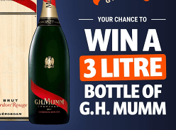Win 1 of 4 3L Bottles of G.H Mumm Champagne