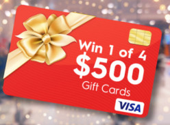 Win 1 of 4 $500 VISA Gift Cards