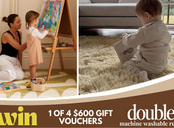 Win 1 of 4 $600 Vouchers to spend at Double Rugs Australia