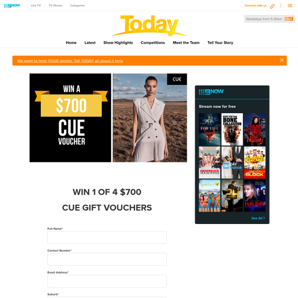 Win 1 of 4 $700 Cue Gift Cards
