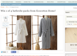 Win 1 of 4 bathrobe packs from Ecocotton Home!