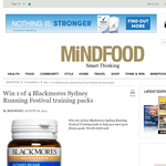 Win 1 of 4 Blackmores Sydney Running Festival training packs!