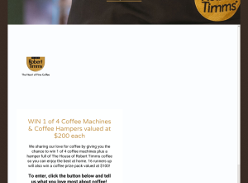 Win 1 of 4 coffee machines & coffee hampers, valued at $200 each!