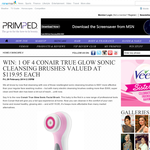 Win 1 of 4 Conair 'True Glow' sonic cleansing brushes!