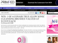 Win 1 of 4 Conair 'True Glow' sonic cleansing brushes!