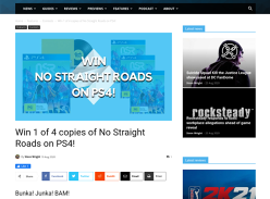 Win 1 of 4 copies of No Straight Roads on PS4 (1x Grand Prize A 3x A Each)