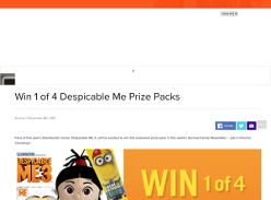 Win 1 of 4 Despicable Me Prize Packs