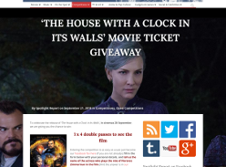Win 1 of 4 double passes to see The House with a Clock in Its Walls’