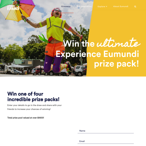 Win 1 of 4 Experience Eumundi Prize Packs