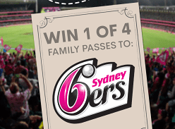 Win 1 of 4 Family Passes to see Sydney Sixers Big Bash Game