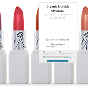 Win 1 of 4 gorgeous organic lipsticks!