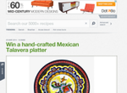 Win 1 of 4 hand-crafted Mexican 'Talavera' platters!