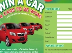Win 1 of 4 Holden Barina 1.6L 5 door hatch cars