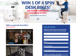 Win 1 of 4 Loctek Spin Desk Bikes!