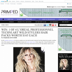 Win 1 of 4 L'Oreal Professionnel Techni.Art Wild Stylers hair packs worth $165 each!