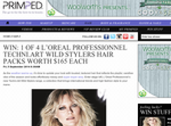 Win 1 of 4 L'Oreal Professionnel Techni.Art Wild Stylers hair packs worth $165 each!