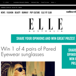 Win 1 of 4 pairs of Pared Eyewear sunglasses