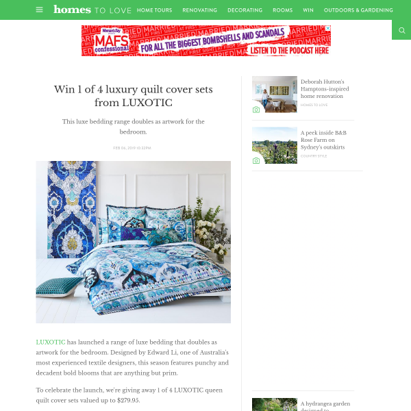 Win 1 of 4 Quilt Cover Sets
