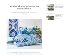 Win 1 of 4 Quilt Cover Sets