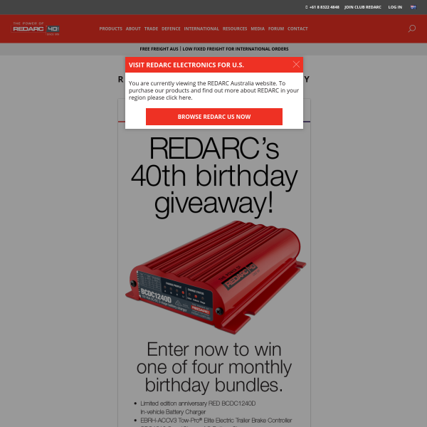 Win 1 of 4 Redarc Prize Packs Worth $1,705