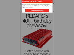 Win 1 of 4 Redarc Prize Packs Worth $1,705