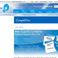 Win 1 of 4 return flights for 2 to Perth! - Skywest