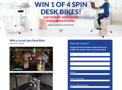 Win 1 of 4 Spin Desk Bikes