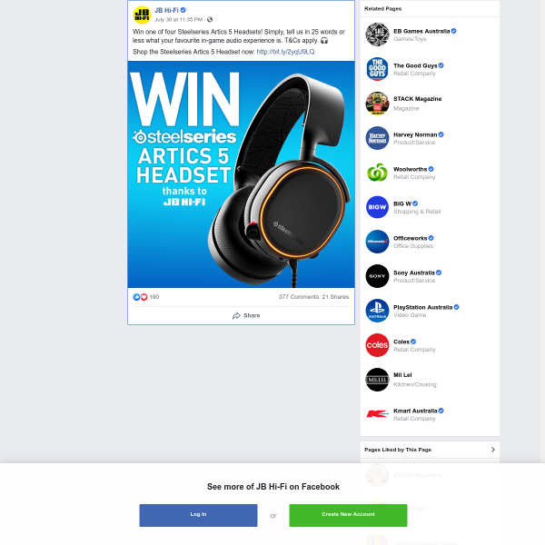 Win 1 of 4 Steel Series Headsets