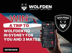 Win 1 of 4 Trips for 4 to Wolfden HQ or 1 of 100 Merch Packs