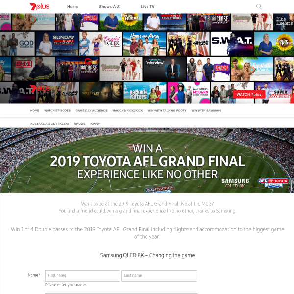 Win 1 of 4 Trips to the 2019 AFL Grand Final for 2