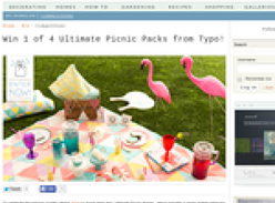 Win 1 of 4 ultimate picnic packs from Typo!