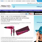 Win 1 of 4 VS Sassoon Evoke straightener & styling packs worth $150 each!