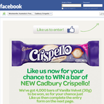 Win 1 of 4000 Cadbury 'Crispello' chocolate bars!