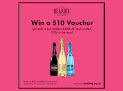 Win 1 of 499 $10 Vouchers Towards a Luc Belaire Bottle